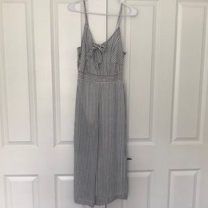 Striped spaghetti strapped jumpsuit